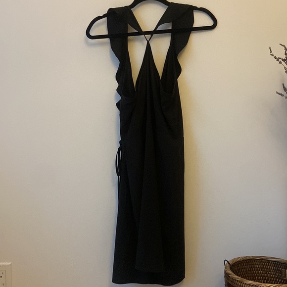 Black Wrap Dress - Picture 2 of 2